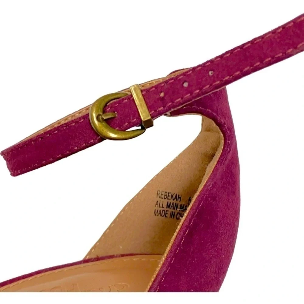 CHARLOTTE RUSSE Rebekah Ankle Strap Sandals Women’s SIZE 6 Purple Faux Strap